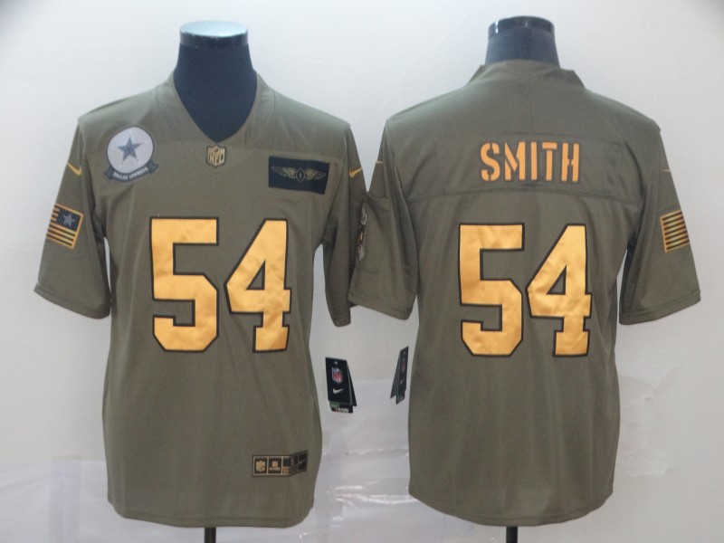 Men's Dallas Cowboys Jaylon Smith #54 Brown Jersey